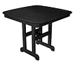 37" Recycled Earth-Friendly Cape Cod Outdoor Patio Dining Table - Black