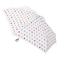 Totes Clip Automatic Open and Close Dots Umbrella - White