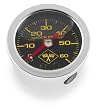Bikers Choice Marshall Liquid Filled Shock Proof Gauges - Midnight Series 0-60 psi Silver MNS-0-60