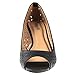 Capelli New York Perforated Faux Leather Peep Toe Ladies Wedge Shoes