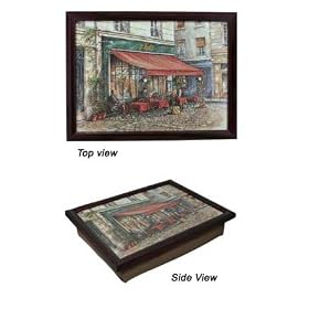 French Cafe Le Marche Lap Desk - Lap Tray for Notebook Computer or Meals - Other Designs Available by Distributed Wellhaven Gifts for Seniors & Boomers