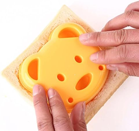 DIY Plastic Cute Bear Shaped Pocket Sandwich Bread Mold Press Cutter Maker for Breakfast Kids Children Toddlers