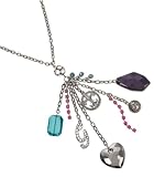 G by GUESS Gemstone, Heart and G Cluster Necklace, SILVER