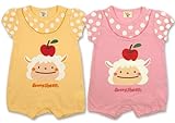 (サニーシープ)Sunny Sheep 【SunnySheep】 サニーシープ ひつじちゃんプリント 水玉柄 ロンパース カバーオール 70cm/80cm 70 ピンク