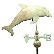 Nantucket Brand 206 Copper Dolphin Weathervane - Verdigris Green Antique Finish