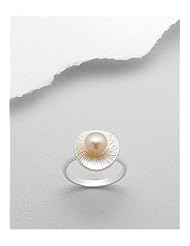 Peach (Natural) Fresh Water Pearls Ring In Sterling Silver