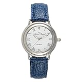 Lucien Piccard Women's Diamond Collection Blue Snake Leather Watch 280268BU