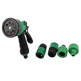 uxcell ホーススプレーノズル　コネクタ　セット　グリーン　　ガーデン　5－1