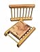 SoooKu New Arrival Pack Of 2 Unpolished Wooden Dowel Soap Dishes Holder Racks