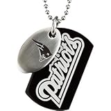 Stainless Steel New England Patriots Logo Double Dog Tag Necklace