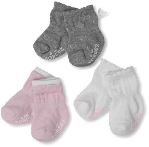 Robeez Baby Girls' 3 Pack Girly Girl Basics, Multi, 12 24 Months