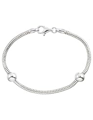 Genuine Zable (TM) Product. 925 Sterling Silver 11 Inch Snake Bracelet with Smart Beads. 100% Satisfaction Guaranteed.