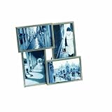 Umbra Flo 4-Picture 4-by-6-Inch Photo Frame, Nickel