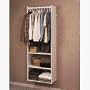 Easy Track RV1472 Closet Hanging Tower Closet Organizer Kit, White, 72-Inch