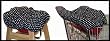 Shopping Cart / High Chair Seat Covers Black with White Dots
