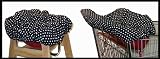 Shopping Cart / High Chair Seat Covers Black with White Dots
