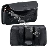 EXECUTIVE SIDE CASE LEATHER POUCH (With Belt Clip) for LG VX9100 ENV2 / SAMSUNG A513, R610 / MOTOROLA RAZR2 V8, V9, V9M