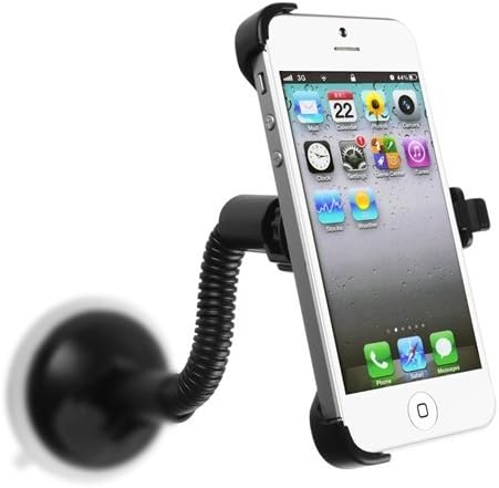 FlyStone® Apple iPhone 5S Windshield Dashboard Universal Car Mount Holder for iPhone 5/5S (iPhone 5S Goose Neck Car Mount Holder) COMES WITH A FLYSTONE MICROFIBER CLEANING CLOTH.