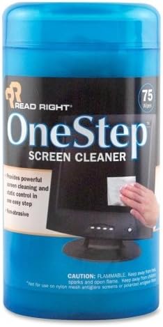 Wholesale CASE of 20 - Read/Right One-Step Tub Dispenser Wipes-One Step CRT Screen Cleaning Wipes, 75/PK