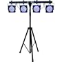 Brand New Chauvet 4bar 15 Channel Packaged Wash Light System with Rgb Controls of 4 Lights + Includes Travel Bags + Tripod Stand + Footswitch Controller