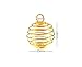 yueton 50pcs Spring Bead Cages Pendants 15x14mm (Gold)