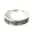 Sterling Silver Marcasite Ring - Size: 5-9