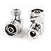 uxcell Silver Tone N Male to Female Right Angle Coaxial Adapter 2 Pcs