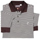 Ashworth Men's Textured Yarn Dye Stripe Short Sleeve Knit Shirt
