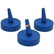 3 Blue Leather Finger Ring Displays Jewelry Case Stands