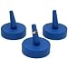 3 Blue Leather Finger Ring Displays Jewelry Case Stands