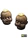 Cracked Creepy Doll Tealight Candle Set of 2 Evil Doll Halloween Props