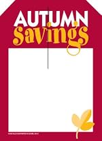 Autumn Savings - Slotted Tags (100pk) - 5