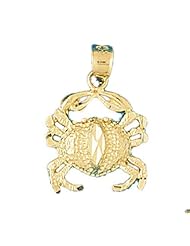 Dazzlers Solid 14 karats Gold Crab Charm Pendant available in three colors from jewelsberry (weights: 1.9 grams only)