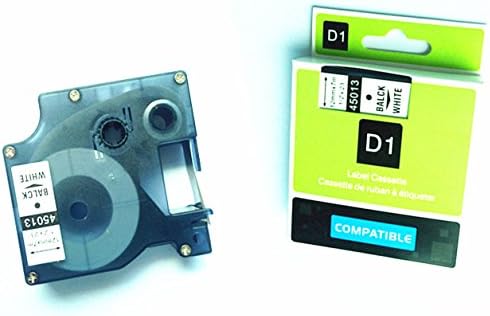 Beto Replacment D1 45013 Black On White Label Tape Cassette for DYMO Series Labeler