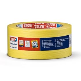 Tesa Precise Edge Indoor Masking Tape With 5 Months Residue Free Removal, 50 mm x 50 m