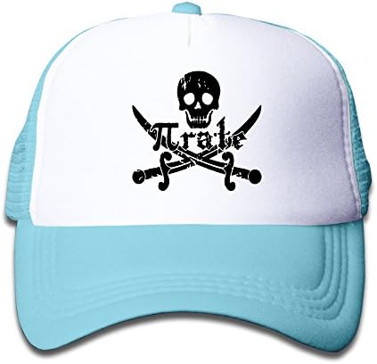 Adjustable Snapback Trucker Skull Sword Cross Funny Math Kids Hat Sport Mesh Cap SkyBlue
