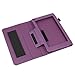 Evecase SlimBook Leather HandStrap Folio Stand Case Cover for Hisense Sero 7 LT (Lite) - 7'' Android Tablet - Purple