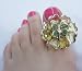 Green BIG Toe Ring