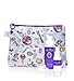 WILLA SLEEPOVER TRAVEL KIT- cosmetic bag with face friendly clear moisturizer .5 fl. oz and start fresh foaming face wash l.7 fl. oz.