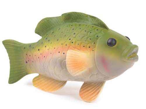 More image Grriggles Freshwater Fish Latex Dog Toy, Rainbow Trout, 6-Inch