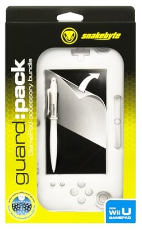 Pack d'accessoires blanc - coque de protection en silicone + Protection d'éran + Stylet pour Wii U