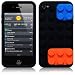 iPhone 4S / iPhone 4 Black Brick Style Silicone Skin Case / Cover / Shell