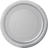 Silver Dessert Plates, 6 3/4 in., 20ct