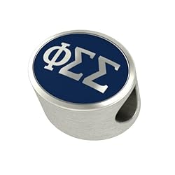 Phi Sigma Sigma Enamel Sorority Bead Charm Fits Most European Style Bracelets. High Quality Bead in Stock for Fast Shipping