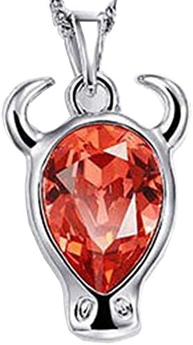 Dating Womens Girls 12 Constellations Crystal Necklace Pendant(C2)