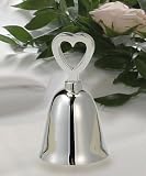 Set of 40 silver-plated wedding bell favors