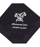 Personalized Wedding Gifts - Wedding Dinner Napkins - Set of 50,Black,Doves