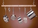 J.K. Adams PR-36 36-Inch by 12-Inch Mini Bar Pot Rack, Natural
