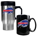 NIB Buffalo Bills NFL Steel Coffee Travel Mugs