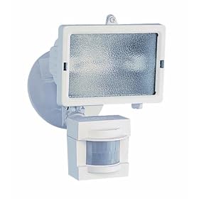 Heath/Zenith SL-5511-WH-A Compact 150-Watt Motion-Sensing Halogen Security Light, White